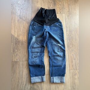 LOFT Maternity Full Panel Boot-Cut Jeans Women’s Size 0 Medium Wash